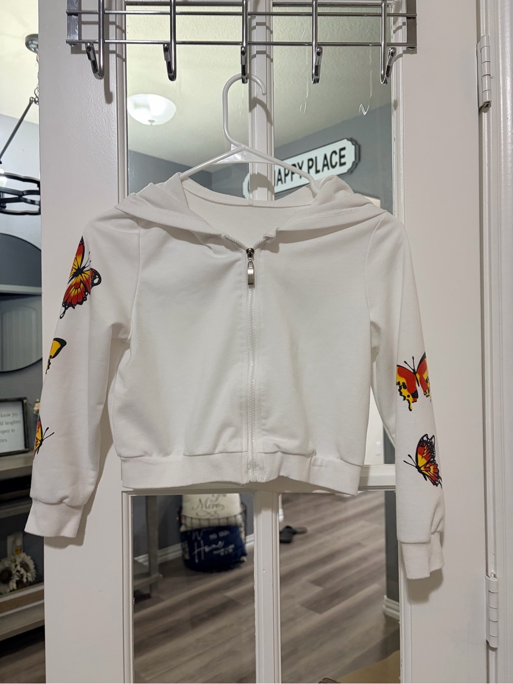 SHEIN  Butterfly Sleeve Hoodie